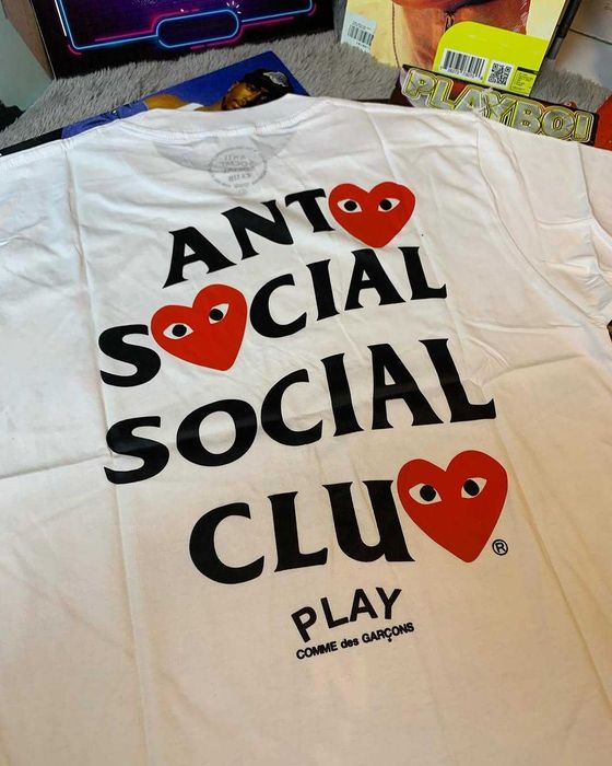 Футболка play comme des garcons anti social social club