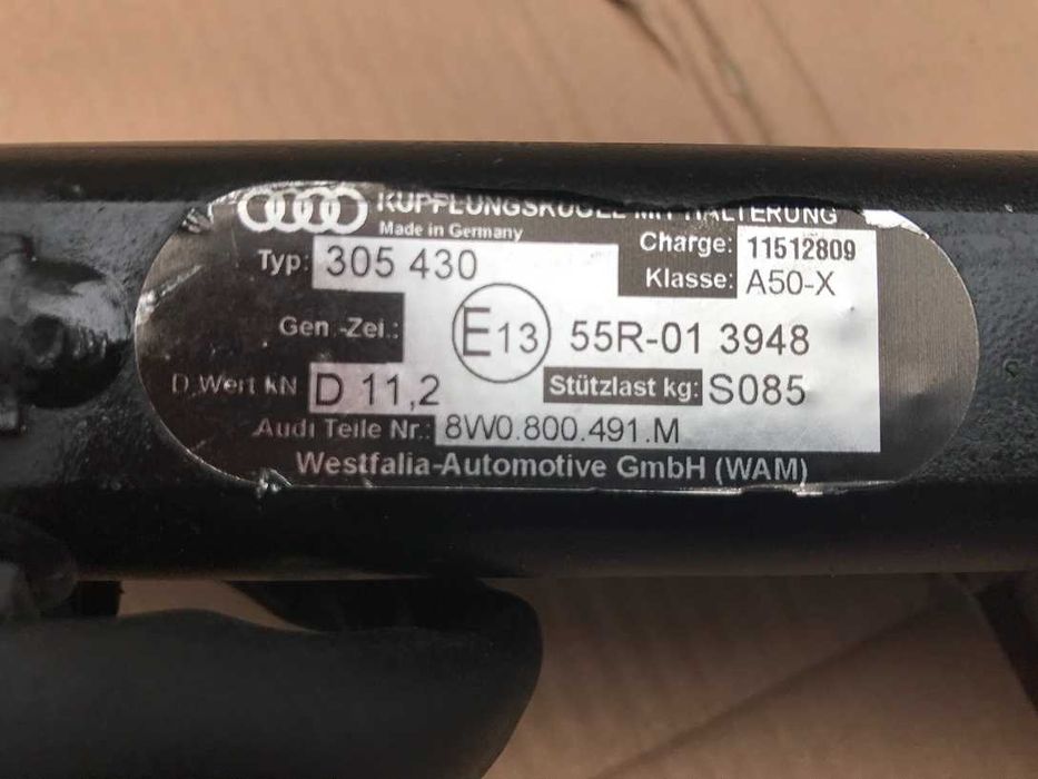 Audi A4 B9 8W limuzyna avant hak holowniczy elektryczny