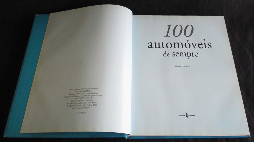 Livro 100 Automóveis de Sempre