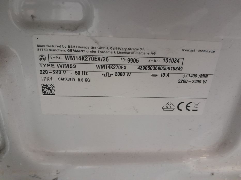 Pralka SIEMENS 8kg gw. W-wa