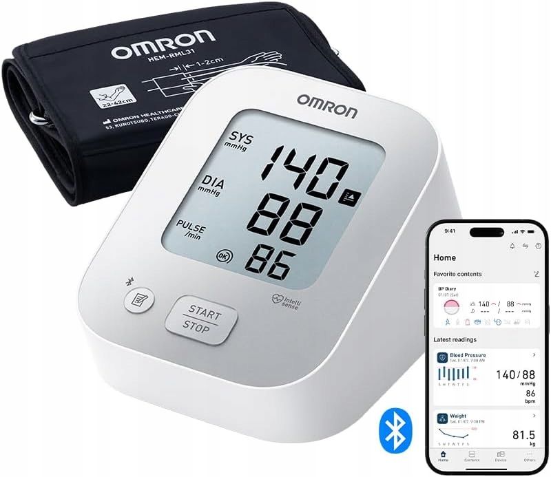 outlet ciśnieniomierz elektroniczny omron x2 smart naramienny bluetooth