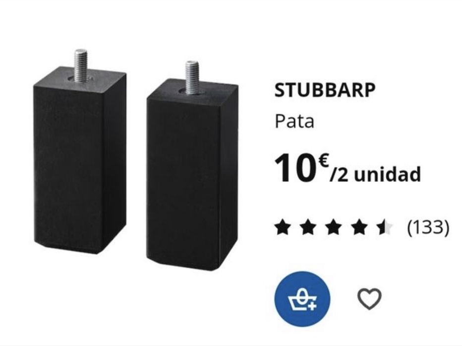 Pes movel Besta Ikea pretas