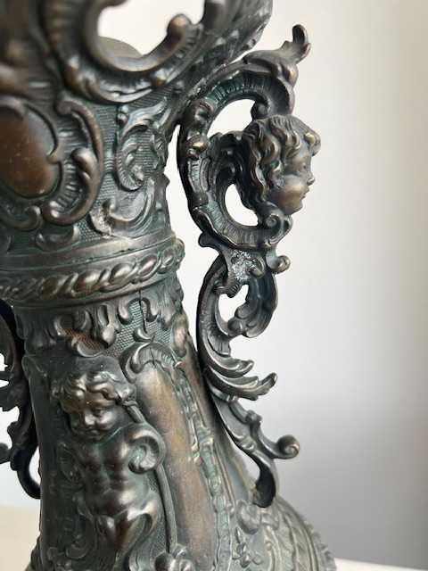 Jarra antiga em antimónio, convertida em candeeiro de mesa