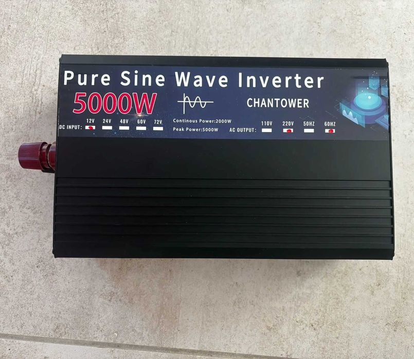 Инвертор с чистой синусоидой на 12 V и 5000 W преобразователь питания інвертор