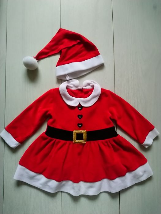 Новорічна сукня з шапочкою на 3-6 місяців