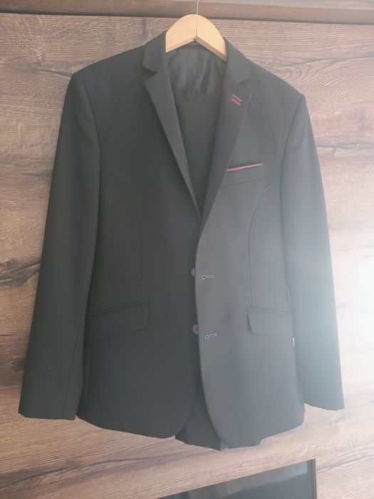 Garnitur męski czarny bdb