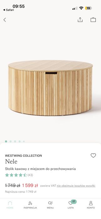 Stolik kawowy westwing