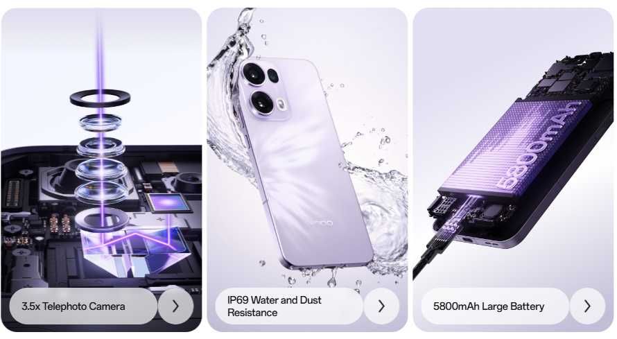 OPPO Reno 13 Pro 6.83'' 12 GB 512 GB, Modo foto subaquática, Preto