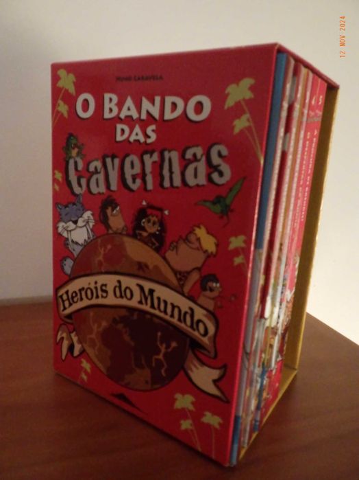 Bando das cavernas (Heróis do Mundo) 1 a 5 + caixa + livro piadas