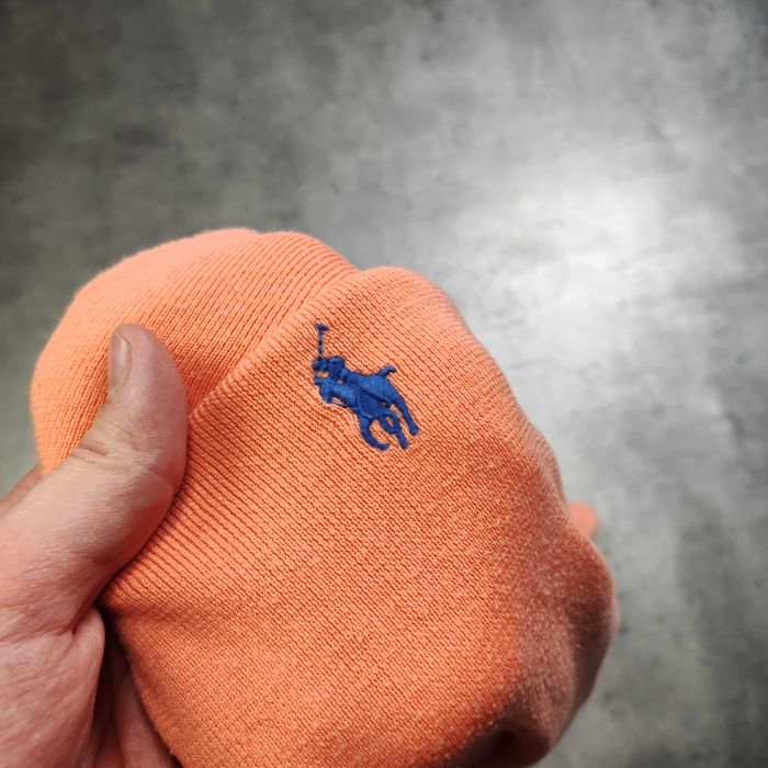 MĘSKI PREMIUM Elegancki Sweter Brzoskwinia Bawełna Polo Ralph Lauren