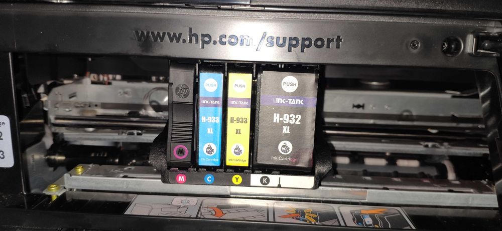 HP Officejet 6600e (peças/reparação)+ Tinteiros 932XL e 933XL