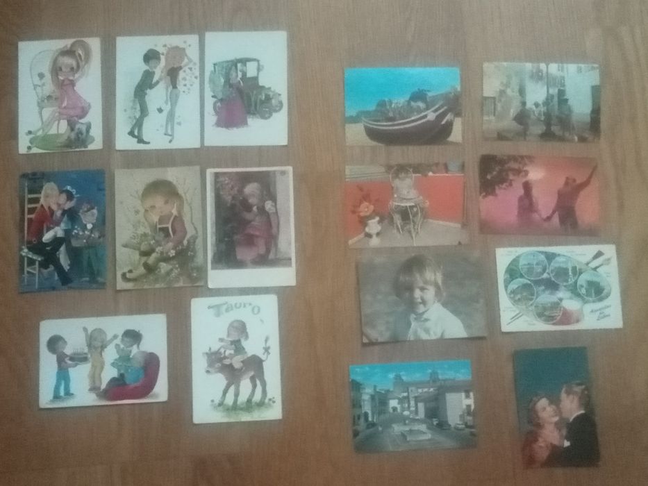 Lote de 16 postais anos 60/ 70
