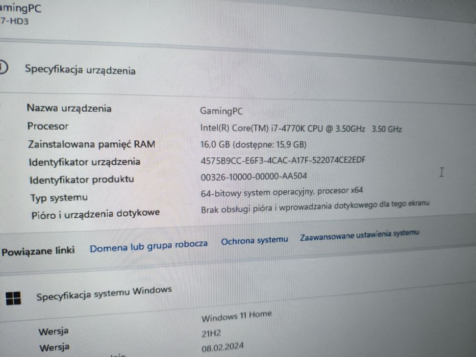 I7-4770k Rtx 2060 16GB SSD+HDD Gamingowy komputer