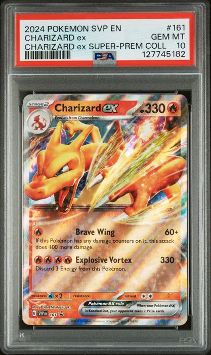 Zestaw kart pokemon Charmander, Charmeleon, Charizard PSA 10 sekwencja!