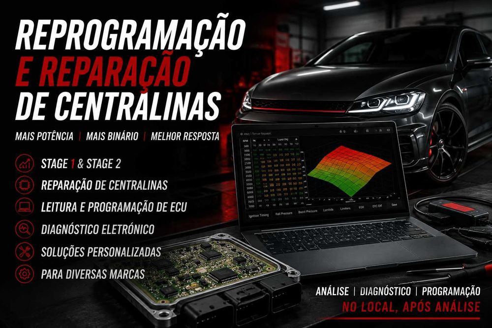Reprogramação e Reparação de Centralinas | STAGE 1 & 2 | VISEU