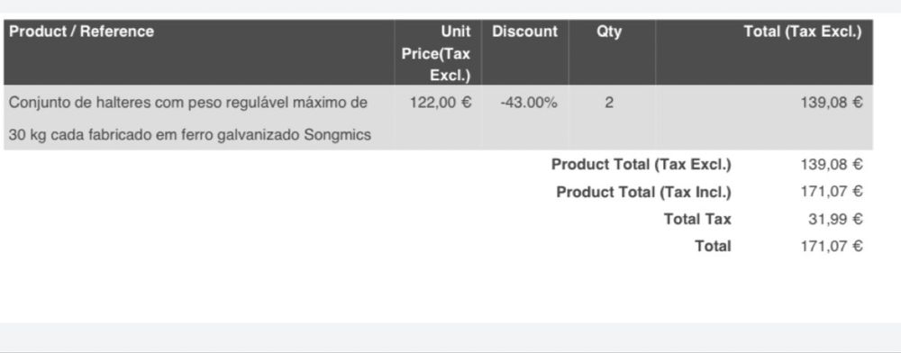Halteres ajustaveis - 60Kg
