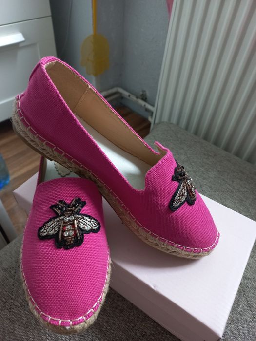Buty espadryle   balerinki fuksja Nowe