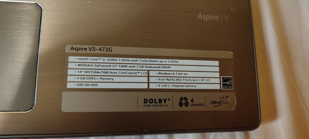 Ноутбук Acer Aspire v5-473g