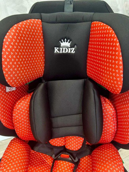 Fotelik samochodowy KIDIZ 9–36 kg | 1–12 lat | czerwony | regulowany