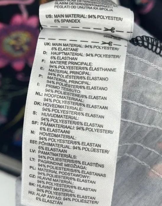 Sukienka marki ADIDAS w kwiaty motyle robaczki ołówkowa 38 40