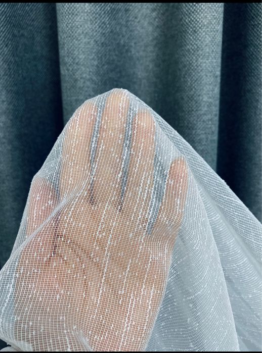 Якісні штори блекаут, шторна тканина. Тюль білий льон. Шторы блэкаут