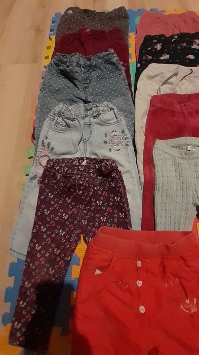 Spodnie dziewczęce zestaw paczka 10szt.