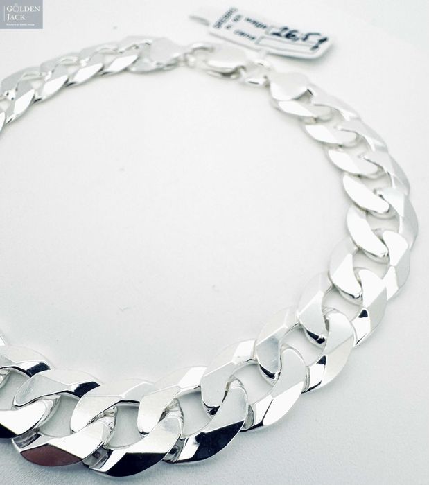 Srebrna bransoletka splot Pancerka srebro pr. 925 waga 26,5g dł. 23 cm