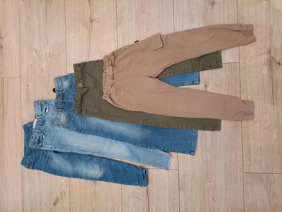 Paczka zestaw spodni dla dziewczynki roz. 128