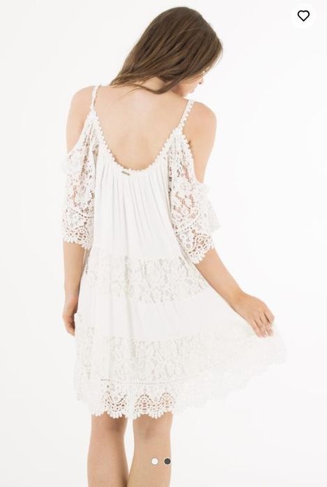 Guess пляжна біла сукня плаття із мережива s-m розмір оверсайз
