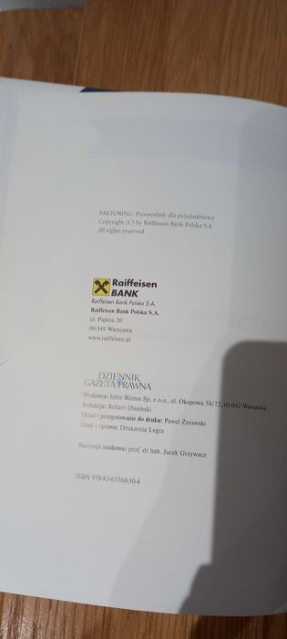 Książka FAKTORING Przewodnik dla Przedsiębiorcy  NOWA