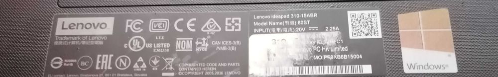 Laptop Lenovo Ideapad 310-15ABR