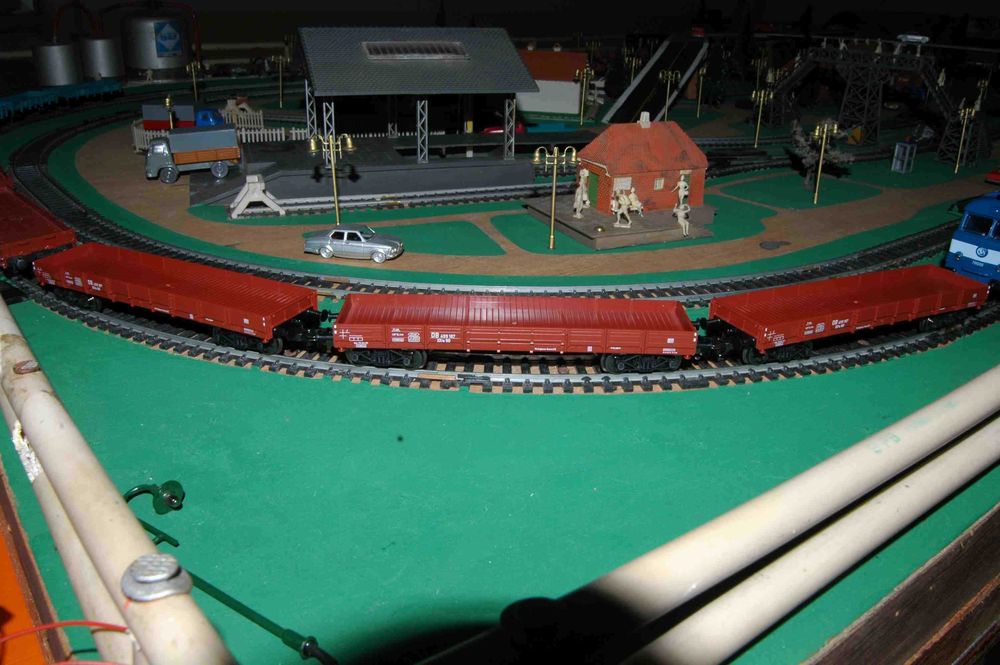 Set 3 vagões gôndola com 8 rodas PIKO HO