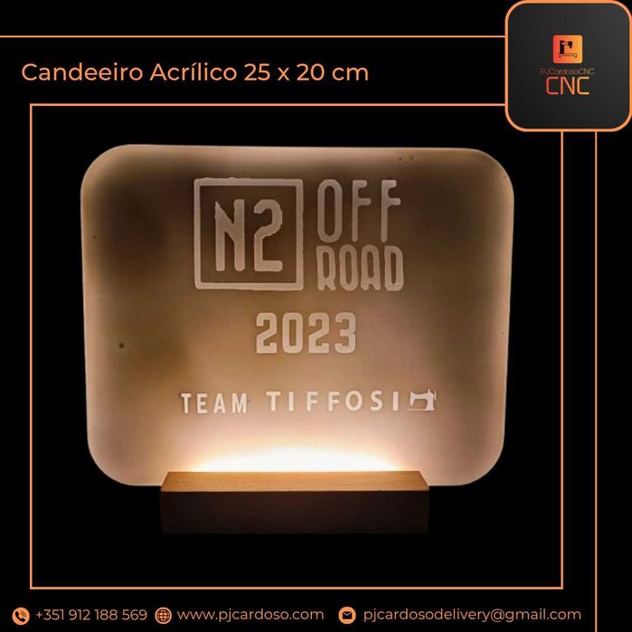 Candeeiro LED Personalizado 25 x 20 cm