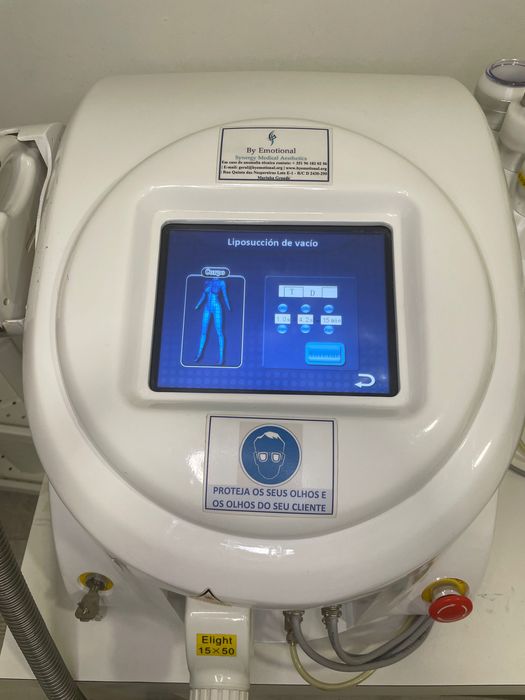 Máquina depilação E-light, lipoaspiração vácuo, cavitação, RF é mais…