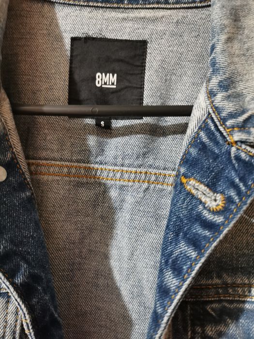Kurtka jeans dżins damska 36 S jasnoniebieska 8MM cieniowana aplikacja