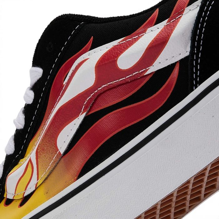Vans Knu Skool Flame Black/Red 39/40/40.5/41/42/42.5/44/44.5/45/46 Оригінал