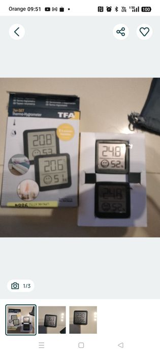 Dwie sztuki Termometr higrometr terrarium gady