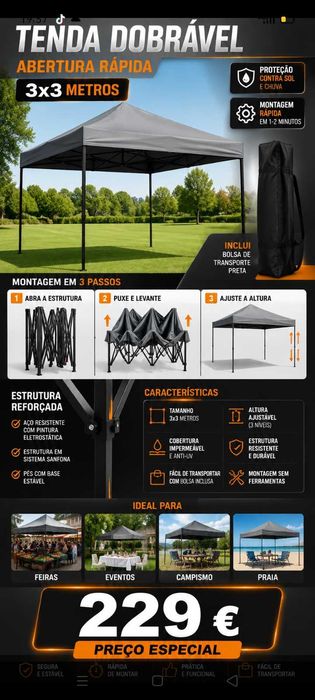 Tenda 229€. Oportunidade