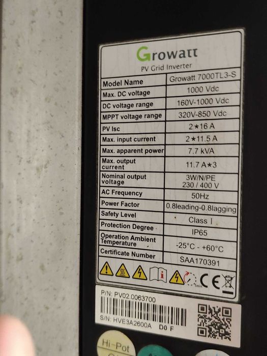 Falownik Growatt 7000 TL3-S