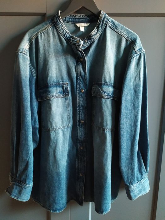 Koszula damska jeansowa kurtka koszulowa H&M oversize rozmiar L XL