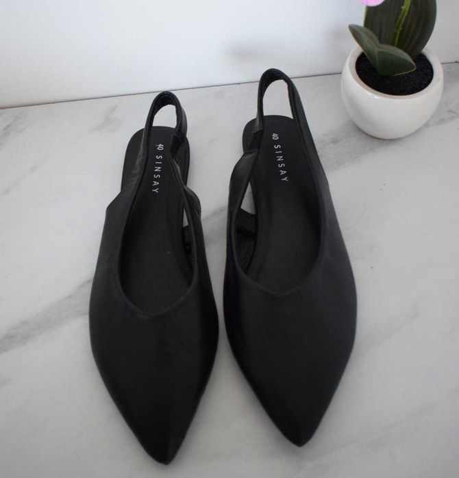 Sinsay czarne baleriny 40 damskie buty
