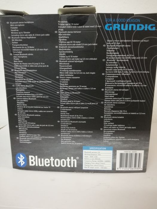 Auriculares com bluetooth Grundig