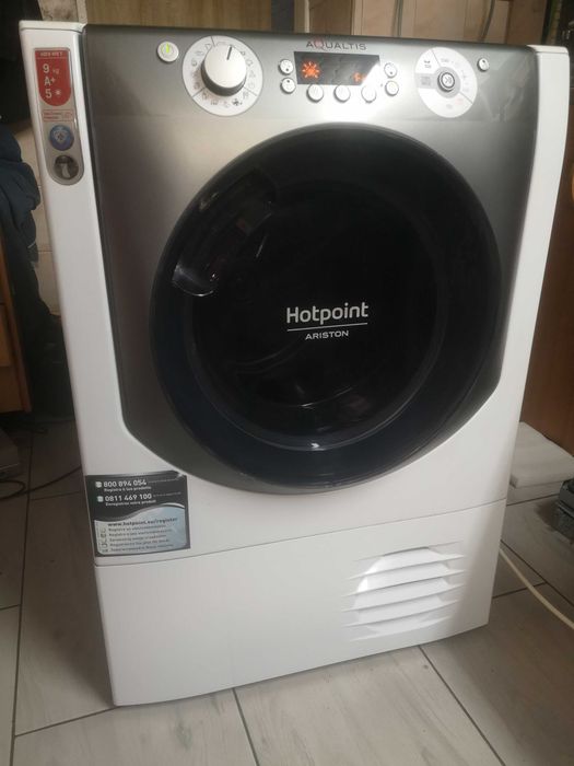 Suszarka do ubrań kondensacyjna z pompą ciepła ,HOTPOINT ARISTON AQUALTIS 9kg-stan bdb,okazja.