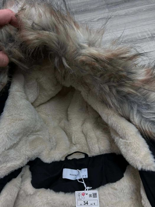 Kurtka Reserved Damska 36/S Parka Zimowa Ocieplana długa B4 kożuch