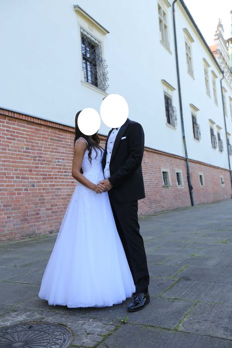 Suknia ślubna rozm. 36 na wzrost 164 cm + 10 cm obcas
