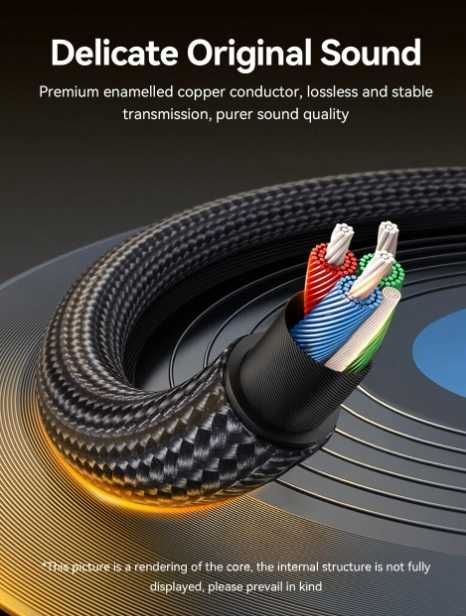 Переходник Rocoren USB C to 3.5mm Jack «папа-мама»