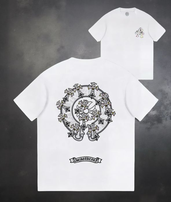 Футболки  Chrome Hearts Logo унисекс Хром Хартс с крестами New Model