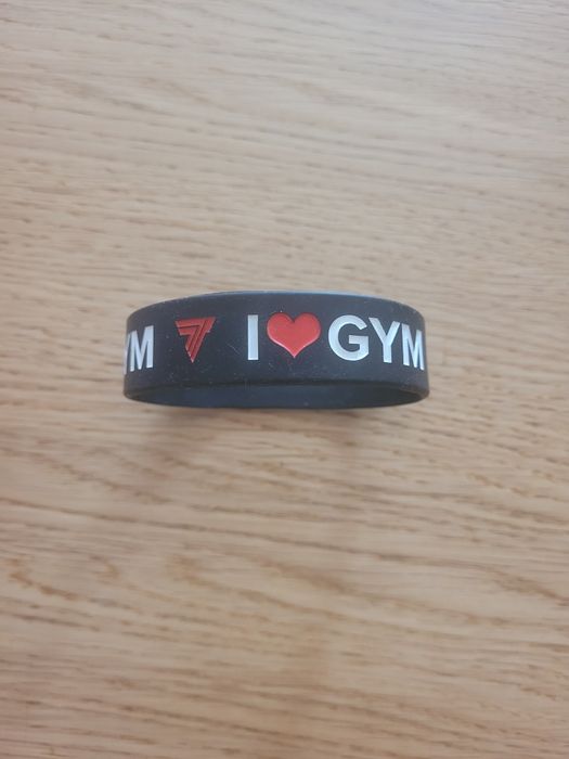 Opaska bransoletka gumowa I love gym trec