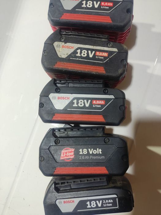 Акумулятори Bosch, Milwaukee, DeWalt
