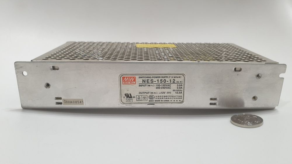 MW Источник, блок питания 12V / 220v Mean well NES-150-12 . 12,5A